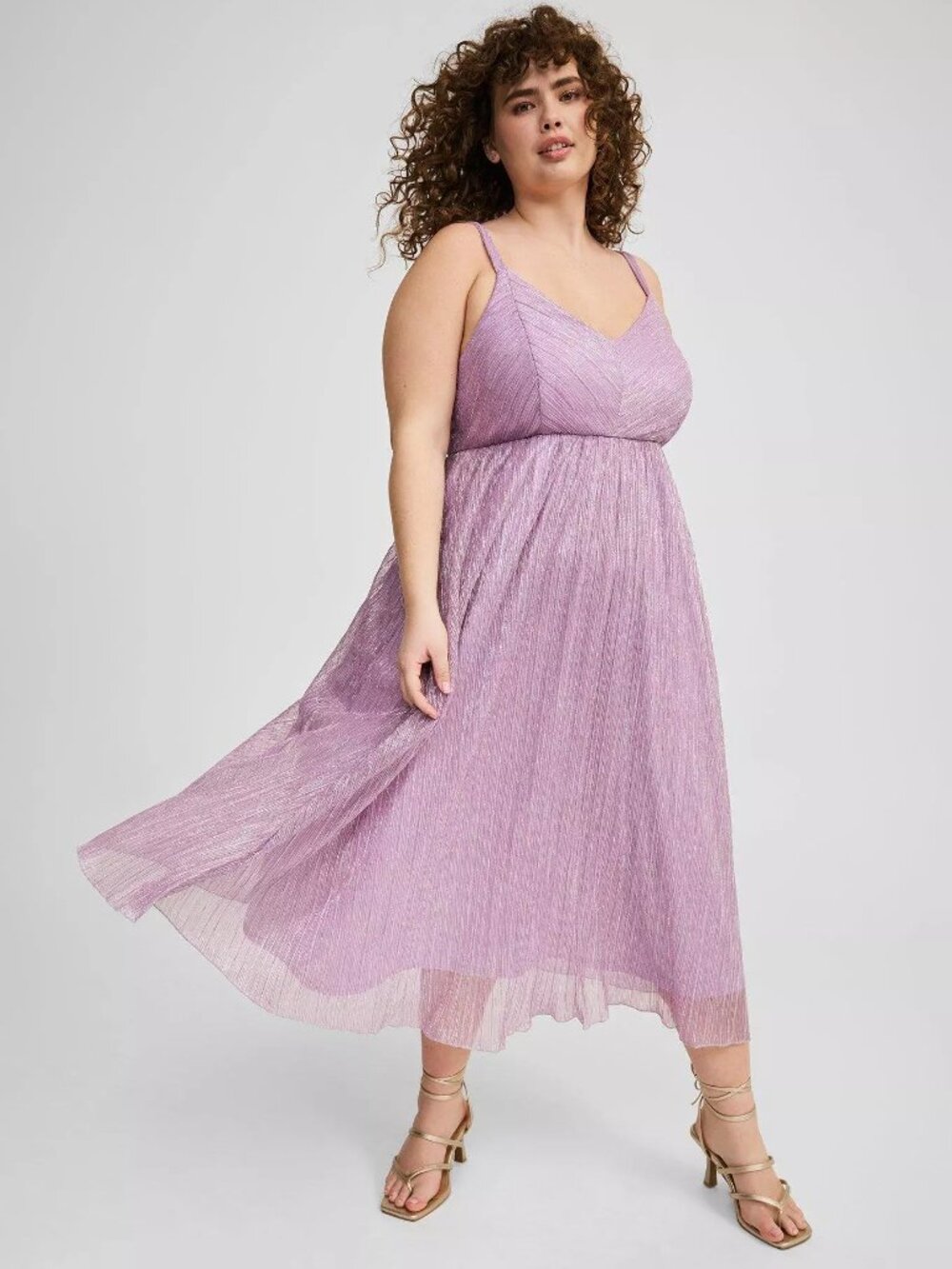 Torrid Tea Length Sleeveless Plissé Dress | Dusk | Size 4X | NWT